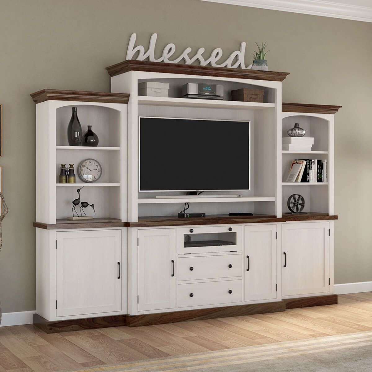 White Entertainment Center, Modern Italian Entertainment Center In ... within Maximizing Storage Solutions in Contemporary Living Room Layouts
