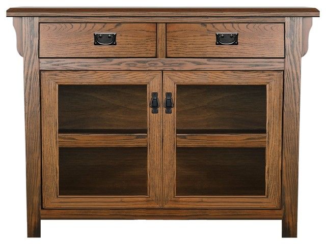 55" Wide Mission Entertainment Tv Console - Transitional ... in How traditional furniture shapes modern interior spaces