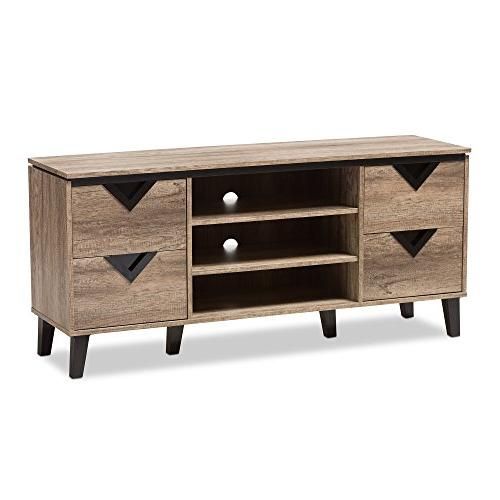 Baxton Studio 424-7561-Amz Chanelle Modern And Contemporary Wood inside Baxton Studio Cardiff Modern And Contemporary Light Brown Wood 55" Tv Stand