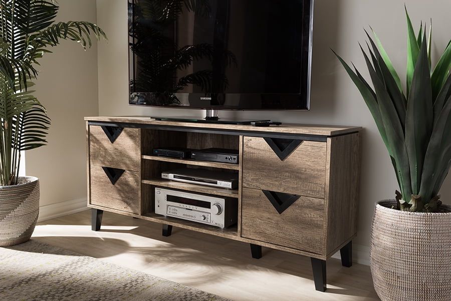 Baxton Studio Beacon Modern And Contemporary Light Brown Wood 55-Inch ... in Baxton Studio Cardiff Modern And Contemporary Light Brown Wood 55&amp;quot; Tv Stand