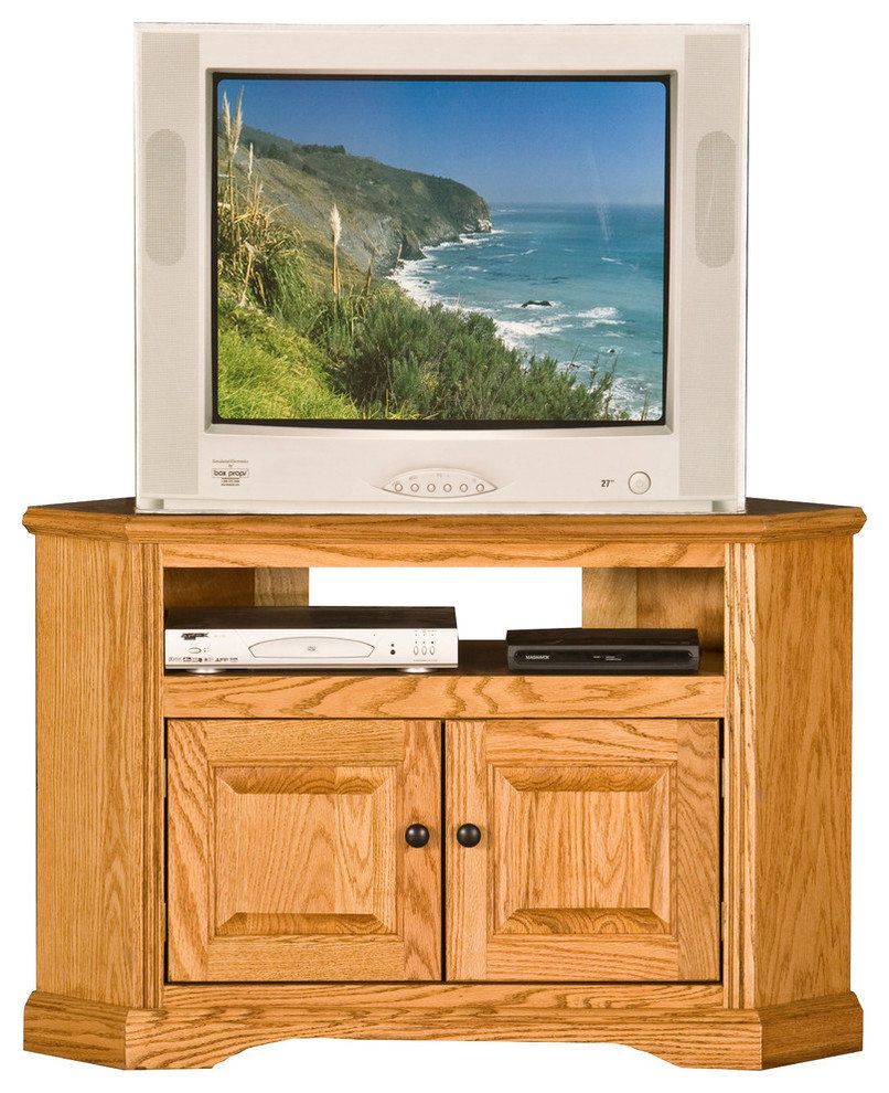Eagle Furniture 41&amp;quot; Oak Ridge Corner Tv Cart - Transitional ... for Eagle Furniture Classic Oak 46.25&amp;quot; Tall Corner Tv Cart, Lite Oak