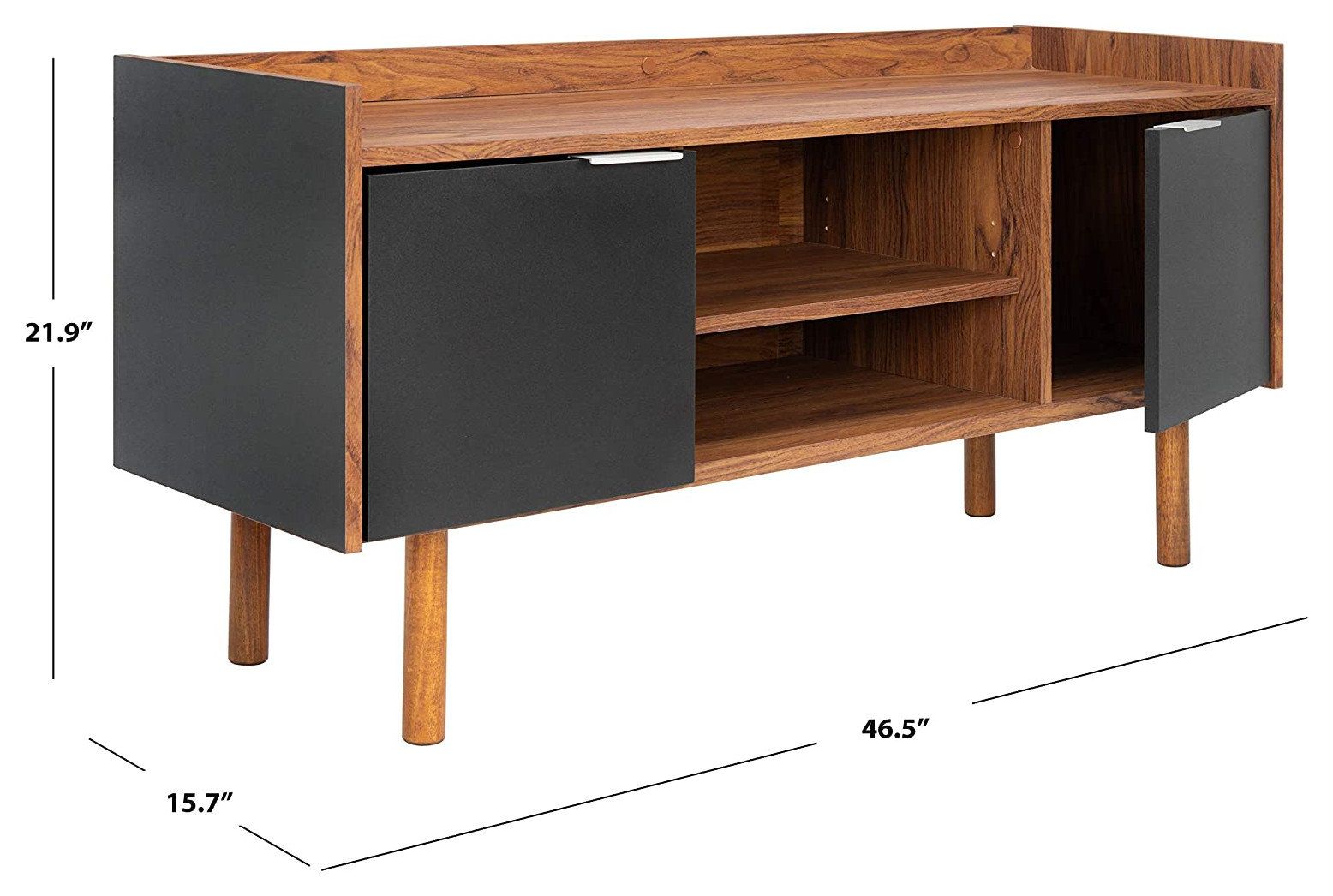 Modern Entertainment Stand, 2 Side Cabinets And Center Open Shelf ... regarding Understanding the evolution of modern entertainment stands and cabinet designs