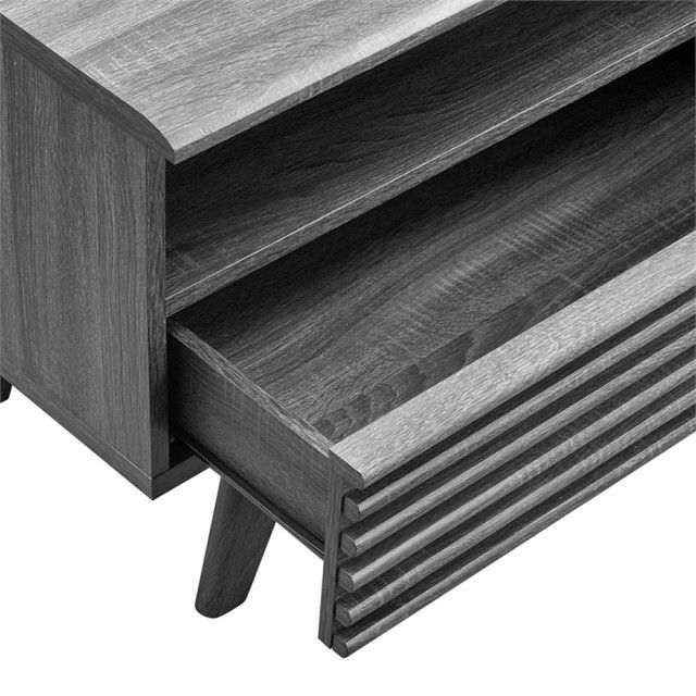 Modway Render Particleboard And Laminate Tv Stand For Tvs Up To 66" In ... with Modway Render 46" Laminate And Particleboard Corner Tv Stand In Charcoal