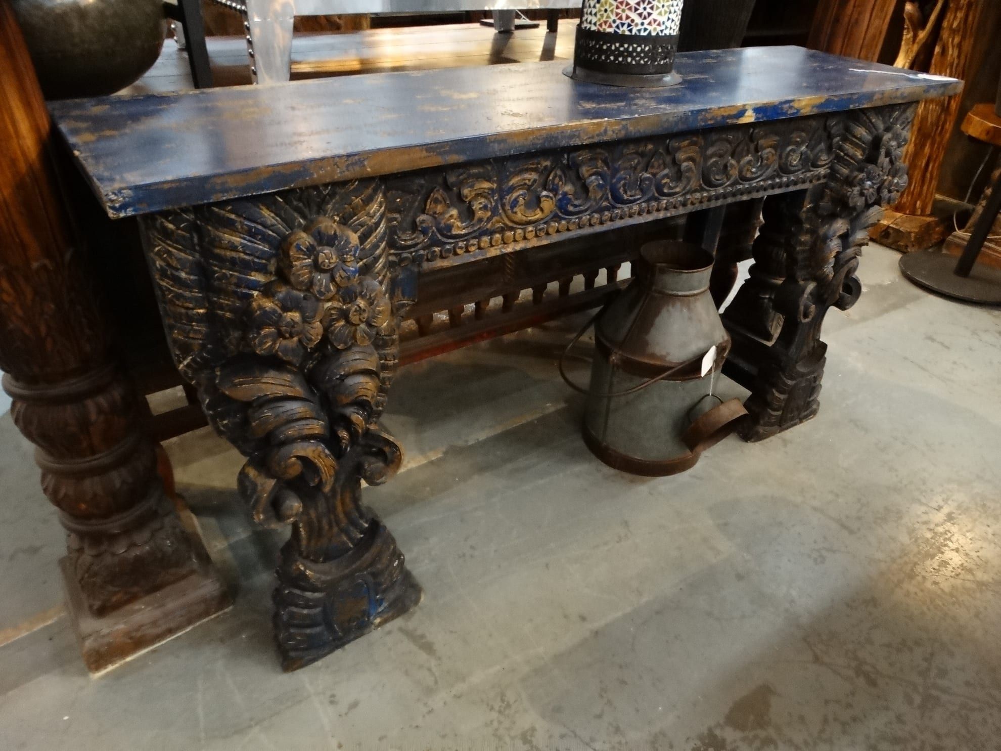 Ornately Carved Console Table Is Perfect For Your Entrance. for Understanding the Artisanal Craftsmanship Behind Vintage Distressed Furniture