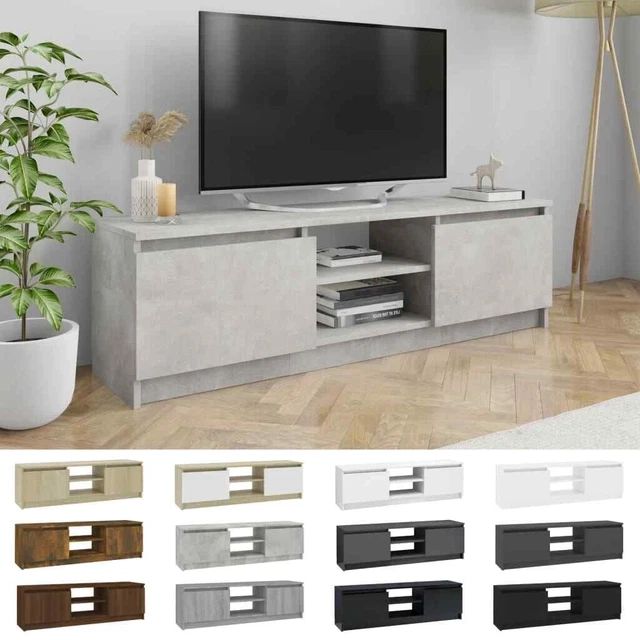 Tv Cabinet Engineered Wood Hifi Cabinet Unit Sideboard Multi Colours ... with regard to Vidaxl Tv Stand Tv Console Sideboard Tv Unit Media Unit Gray Engineered Wood