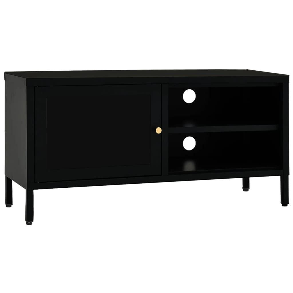 Vidaxl Tv Stand Tv Console Sideboard Tv Unit Home Media Unit Steel And ... throughout Vidaxl Tv Stand Tv Console Sideboard Tv Unit Media Unit Gray Engineered Wood