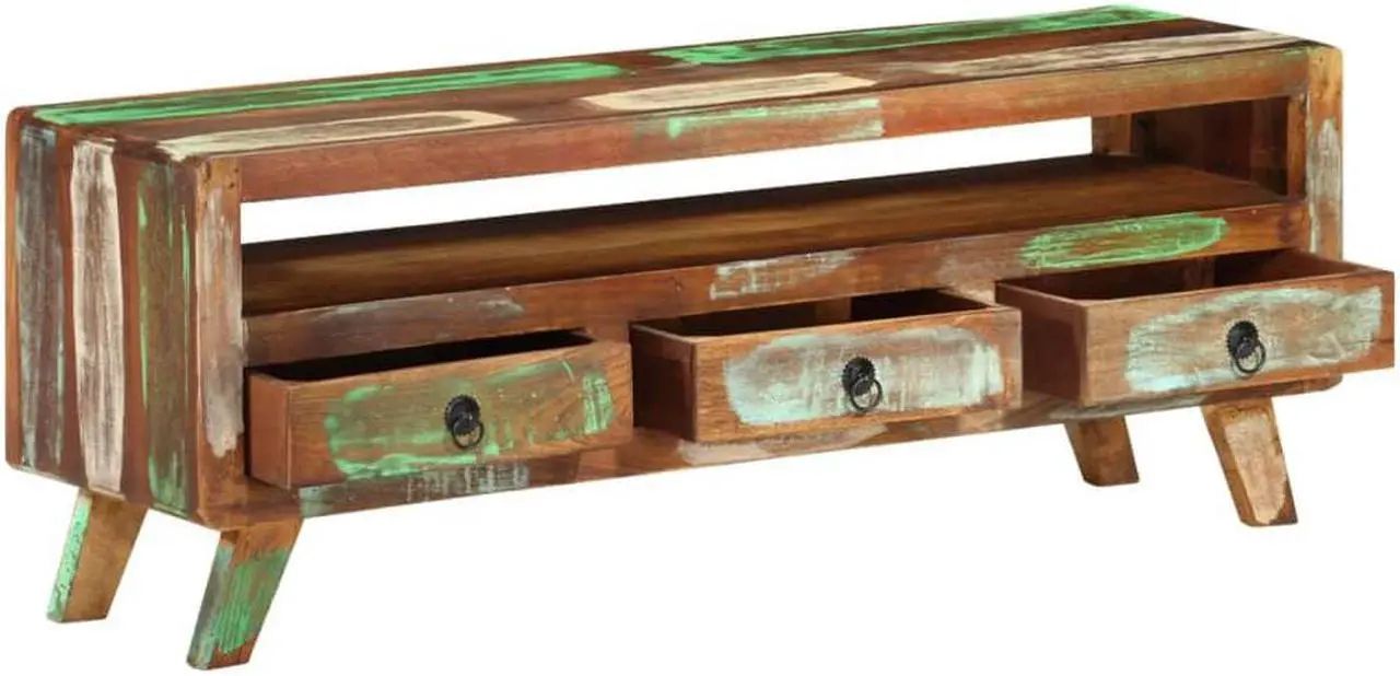 Vidaxl Tv Stand Tv Console Sideboard Tv Unit Multicolor Solid Reclaimed ... inside How to Choose the Right TV Stand That Complements Your Home Decor