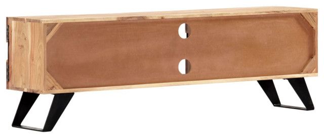 Vidaxl Tv Stand Tv Unit Sideboard Tv Console Media Cabinet Solid Acacia ... with regard to Vidaxl Tv Stand Tv Unit Sideboard Tv Console Cabinet Solid Acacia Wood And Mdf