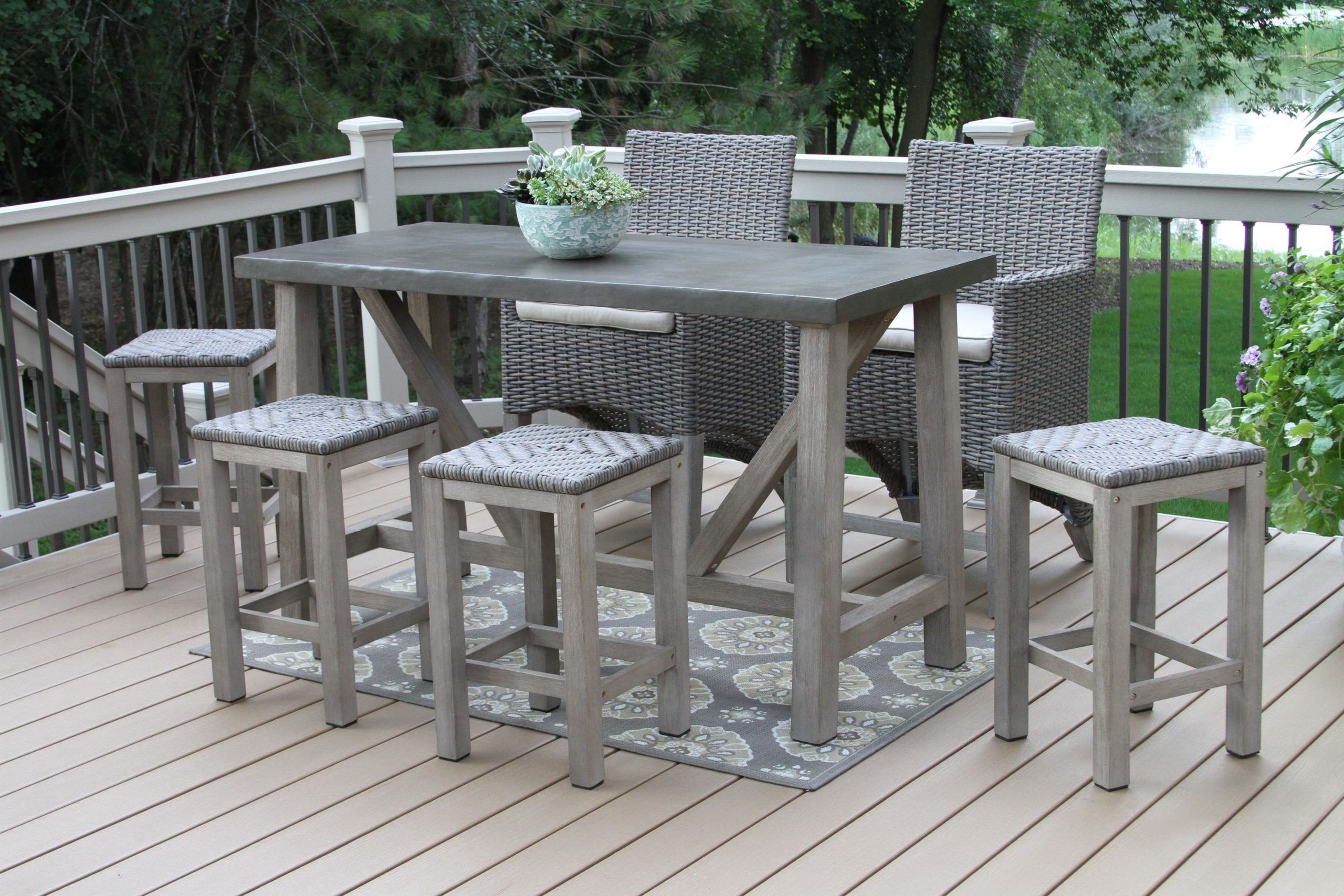 Bar Height Outdoor Dining Table Set with regard to Bar Height Outdoor Dining Table