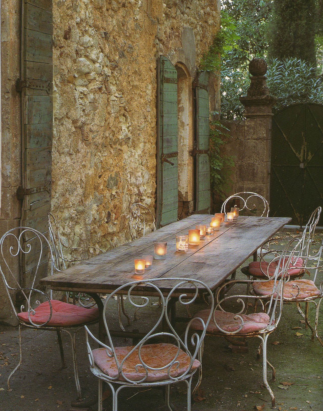 Beach House Life+Style | French Courtyard, French Garden, Outdoor for French Outdoor Dining Table
