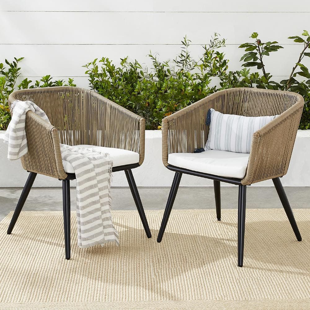 Best Choice Products Set Of 2 Indoor Outdoor Patio Dining Chairs Woven ... in Outdoor Woven Dining Chairs