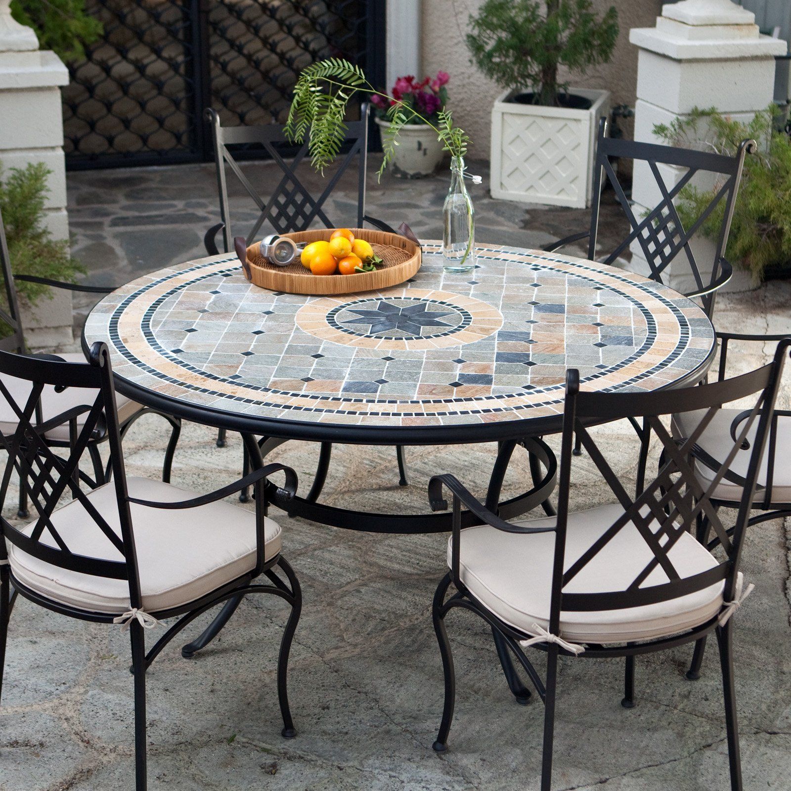 Create A Stunning Outdoor Living Space With A Mosaic Patio Set - Patio ... with regard to Choosing the right mosaic patio table for your garden space