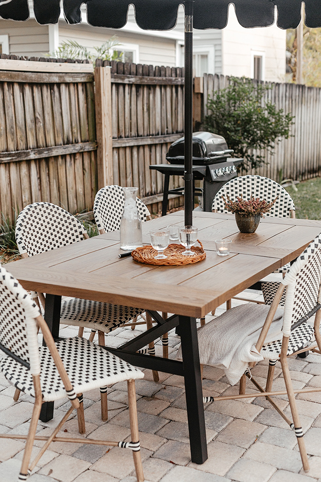French Bistro-Inspired Patio Dining - Jenna Sue Design | Bistro Chairs ... pertaining to Merging Gentle Curves with Modern Engineering in the Next Generation of French Outdoor Furniture