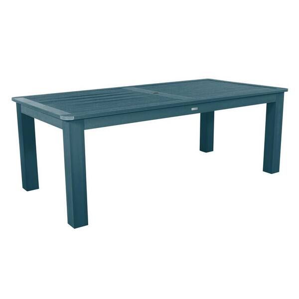 Highwood Nantucket Blue 42 In. X 84 In. Rectangular Recycled Plastic ... inside Recycled Plastic Outdoor Dining Table