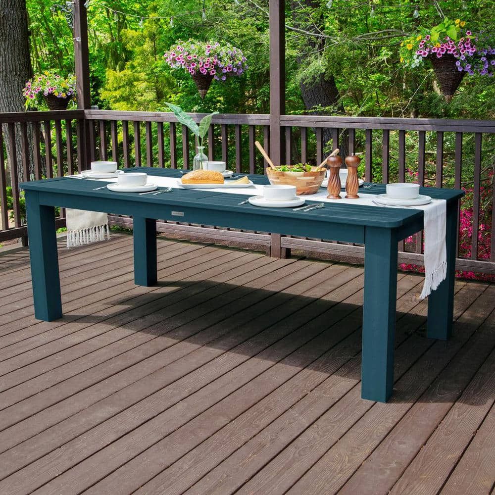 Highwood Nantucket Blue 42 In. X 84 In. Rectangular Recycled Plastic ... pertaining to Understanding why homeowners are swapping stained timber for virtually indestructible recycled plastic surfaces