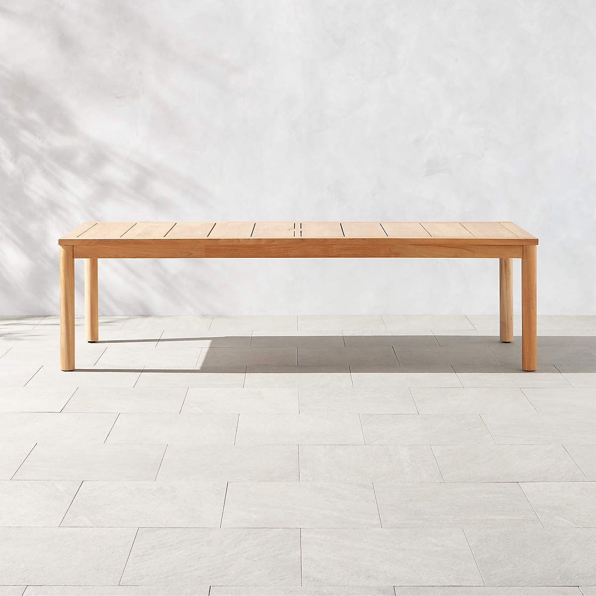 Pinet 108" Teak Outdoor Dining Table + Reviews | Cb2 Canada regarding 108 Outdoor Dining Table