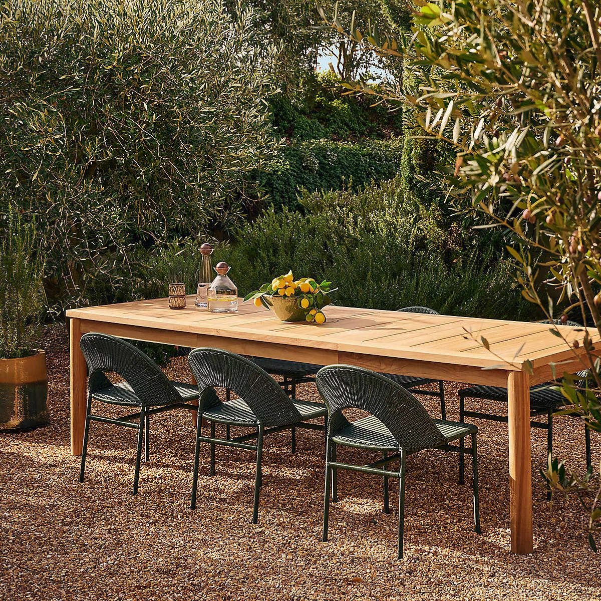 Pinet 108" Teak Outdoor Dining Table + Reviews | Cb2 Canada within 108 Outdoor Dining Table