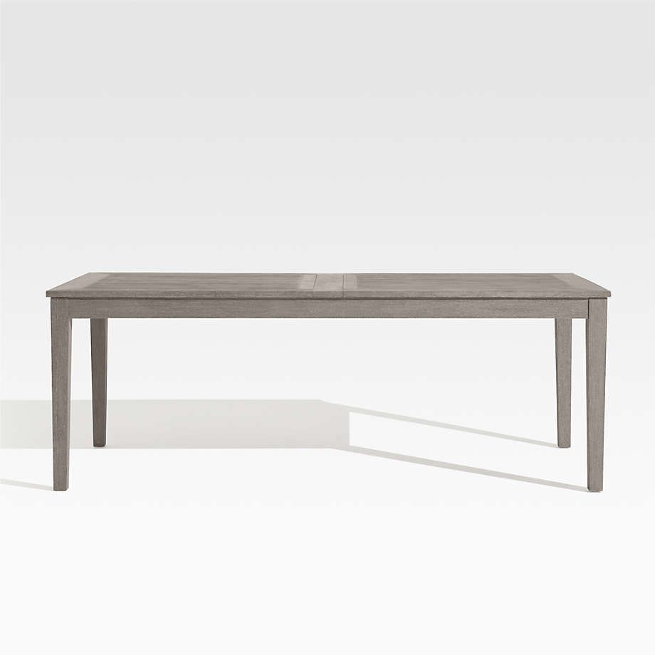 Regatta 84"-108" Weathered Grey Solid Teak Wood Extension Outdoor ... in Understanding the Best Materials for 108 Outdoor Dining Tables in 2026