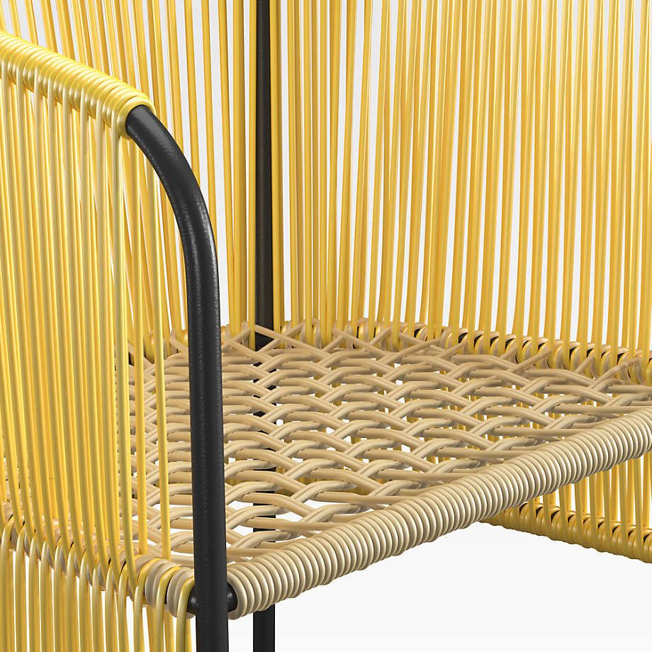 Verro Yellow Outdoor Dining Chair + Reviews | Crate &amp;amp; Barrel pertaining to Yellow Outdoor Dining Chairs
