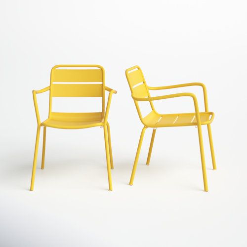 Yellow Patio Dining Chairs You'll Love | Wayfair with Yellow Outdoor Dining Chairs