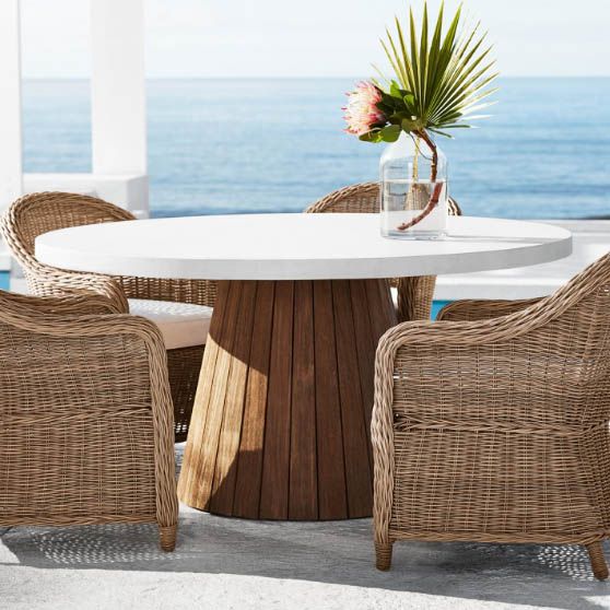 20 Best Concrete Outdoor Dining Tables In Every Design, Style & Trend ... regarding Round Concrete Outdoor Dining Table