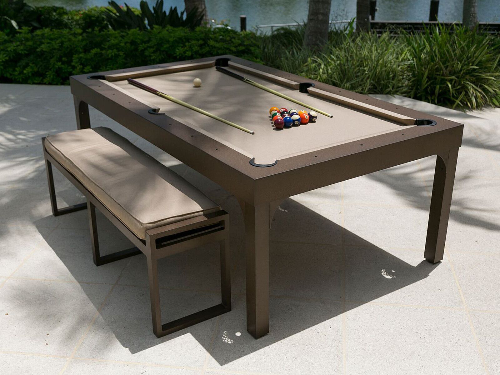 The Balcony Outdoor Pool Table | Outdoor Pool Table, Billiards Dining ... throughout How to Choose a Weatherproof Outdoor Pool Table That Doubles as a Dining Space in 2026