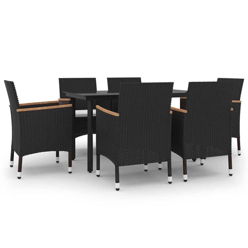 Vidaxl Patio Dining Set Outdoor Table And Chair Set Poly Rattan And ... pertaining to Vidaxl Outdoor Dining Set